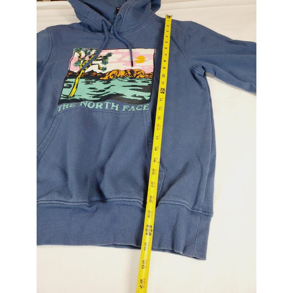 The North‎ Face Mens Small Blue Graphic Injection Hoodie Sweatshirt Outdoor Hike - Picture 9 of 11